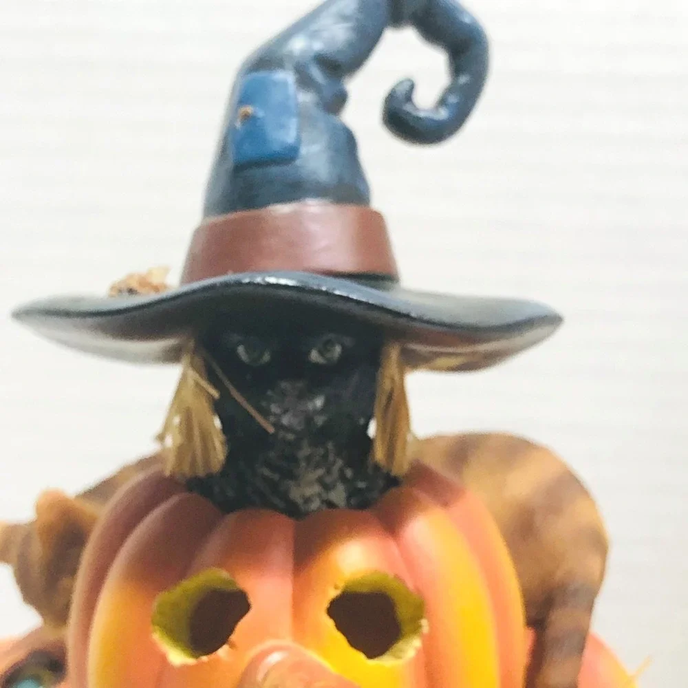 VTG Halloween Cat-O-Lantern Blow Mold Charles Wysocki Numbered Kitty Kitten Mice